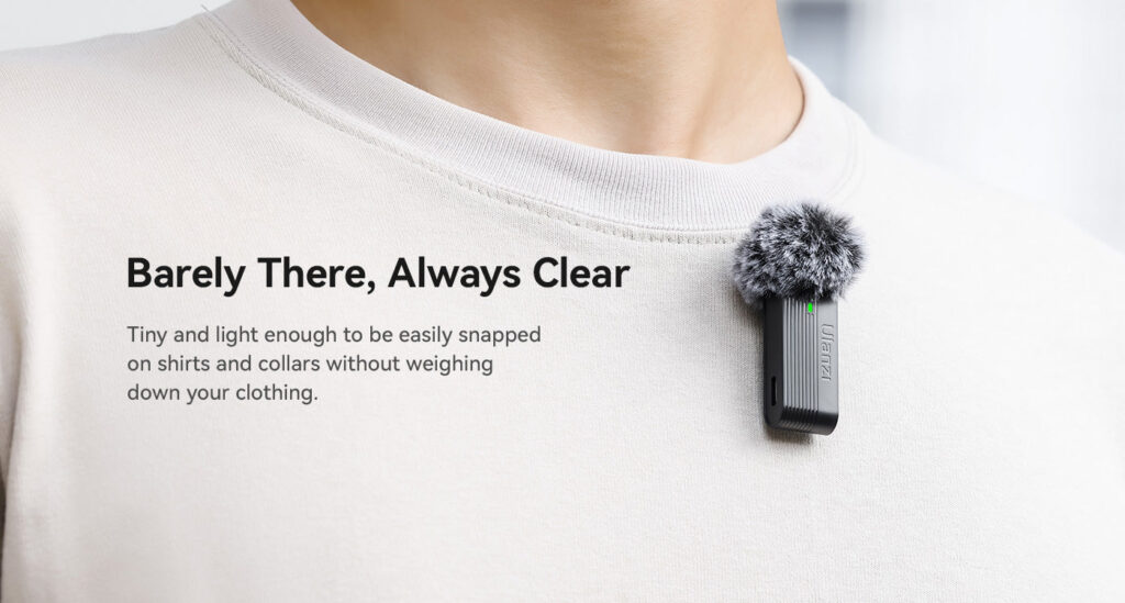 Wireless Lavalier Microphone for Clear Audio Recording.