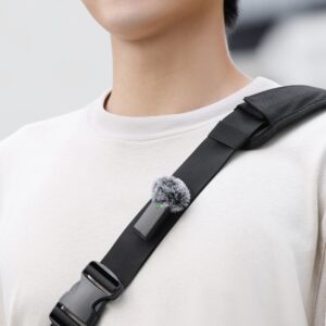 Ulanzi A100 portable wireless lavalier microphone kit with dual transmitters and charging case for mobile journalism and field recording