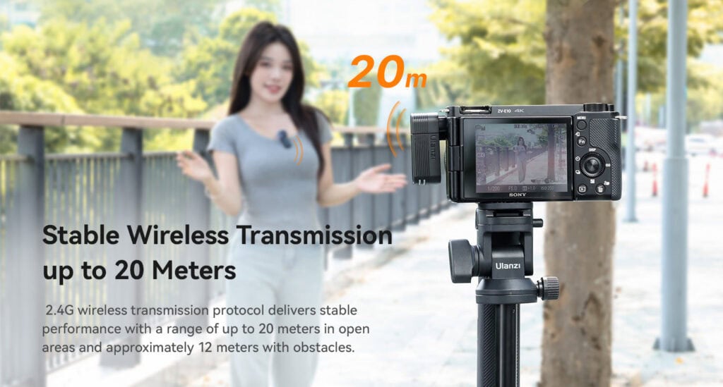 Wireless Lavalier Microphone for Video Recording.