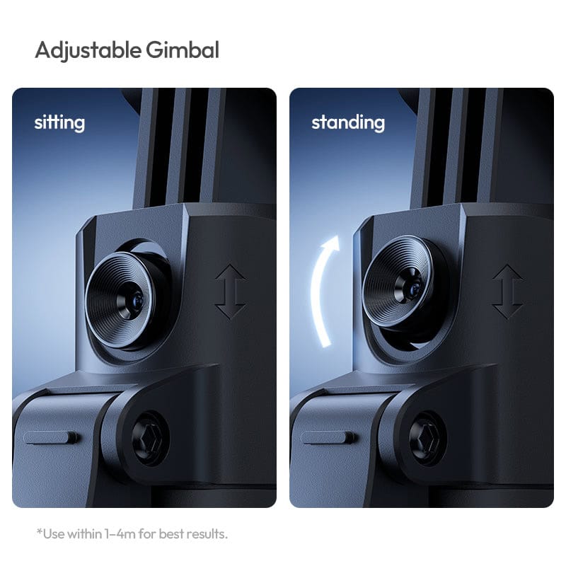 Tracking selfie stick tripod for hands-free recording and vlogging.