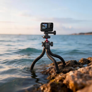 Ulanzi MT91 rotatable cold shoe light microphone attached