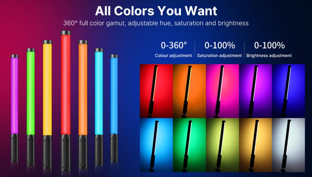 Ulanzi VL119 full RGB colour mode creative effects